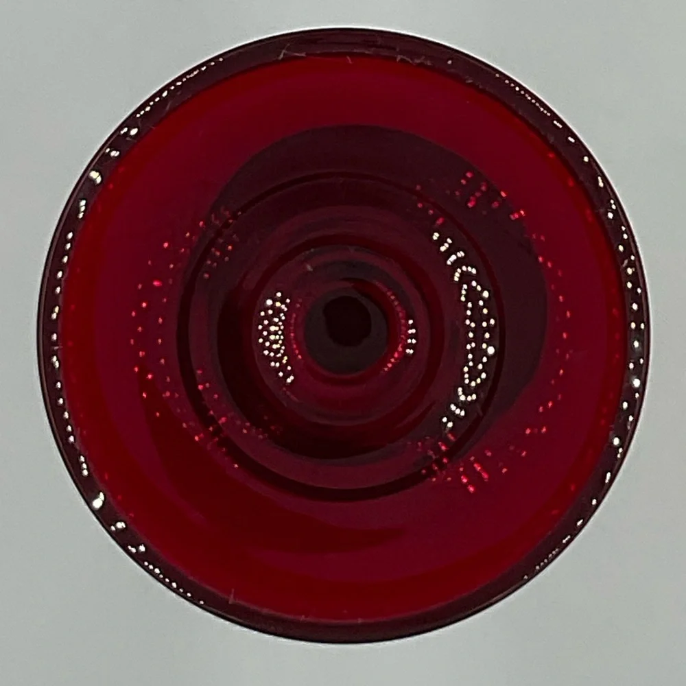 Vintage Mikasa Cranberry Glass Candle Holder